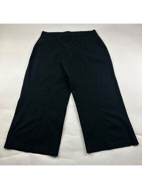 Old Navy Black Stretch Canvas High Rise Wide Leg Pixie Chino Pant 2X